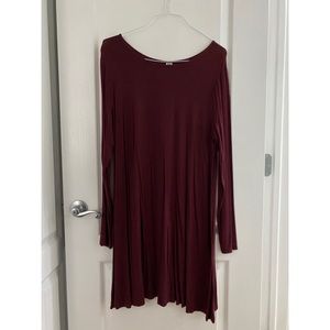 Old Navy T Shirt Dress Burgundy